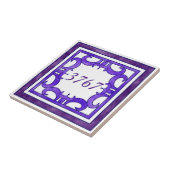 パープルスモールハウスナンバー タイル (側面)