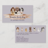 パープルスモールパピードッググルーミング 名刺 (正面/裏面)