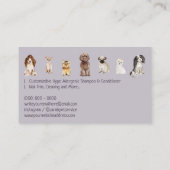 パープルスモールパピードッググルーミング 名刺 (裏面)