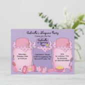 パープルスランバーバースデーパーティー 招待状 (スタンド正面)
