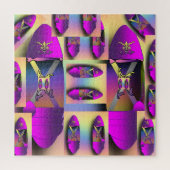 パープルスリッパ靴 ジグソーパズル (縦)