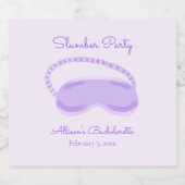 パープルスリープマスクバチェロレッテスランバーパーティー スパークリングワインラベル (シングルラベル)