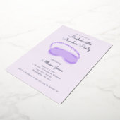 パープルスリープマスクバチェロレッテスランバーパーティー 箔招待状 (回転した状態)