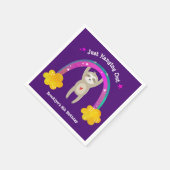 パープルスロッスボホーレインボー誕生日かわいいかわいいおもしろい スタンダードカクテルナプキン (角)