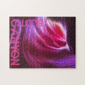 パープルスロットキャニオンピンク文字または写真&文字 ジグソーパズル (横)