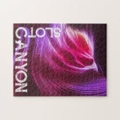 パープルスロットキャニオンホワイト文字または写真と文字 ジグソーパズル (横)