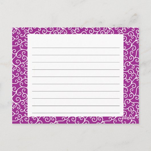 パープルスワーズレシピカード ポストカード (裏面)