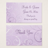 パープルスワーズ結婚式の引き出物ラベル (正面&裏面)