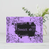 パープルスワーズSweet sixteen誕生日パーティー 招待状 (スタンド正面)