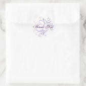 パープルスワールありがとうシール/シール ラウンドシール (バッグ)