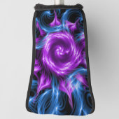 パープルスワールデザインパターカバー ゴルフヘッドカバー (回転90)