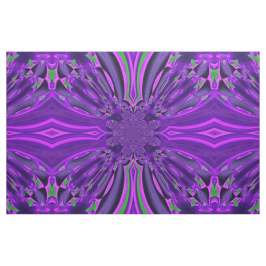 パープルスワールデザイン織物 ファブリック (ヤード)