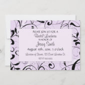 パープルスワールブライダルランチョン招待状カード 招待状 (裏面)