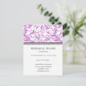 パープルスワールリハーサルディナーカード 招待状 (スタンド正面)