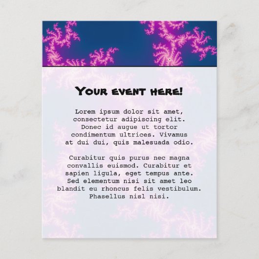 パープルスワール - フラクタルアート チラシ (正面)