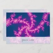 パープルスワール - フラクタルアート 招待状 (正面/裏面)