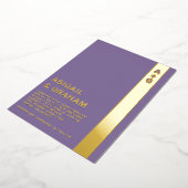 パープルズ結婚フォイル招待状 箔招待状 (回転した状態)