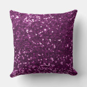 パープルセクフェイクイングリッター装飾用クッション クッション (裏面)