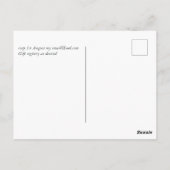 パープルセージオレンジピンクフローラ結婚式招待状 ポストカード (裏面)