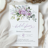 パープルセージグリーンブライダルシャワーライラック招待状 招待状