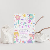 パープルセージ人魚2海の2番目の誕生日 招待状