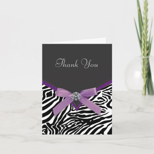 パープルゼブラサンクスカード サンキューカード (正面)