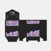 パープルゼブラハートスウィート16誕生日お気に入り フェイバーボックス (折り畳みなし)