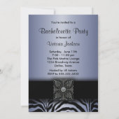 パープルゼブラバチェロレッテ招待状 招待状 (裏面)