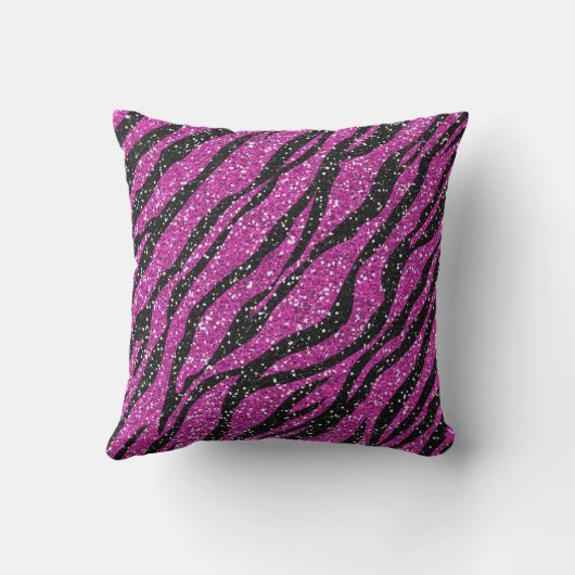 パープルゼブラプリント装飾用クッション クッション (裏面)