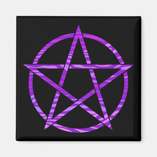 パープルゼブラペンタグラム マグネット (正面)