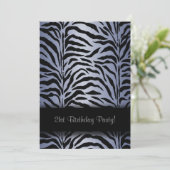 パープルゼブラ21歳の誕生日パーティの招待状 招待状 (スタンド正面)