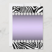 パープルゼブラSweet sixteen誕生会 招待状 (裏面)