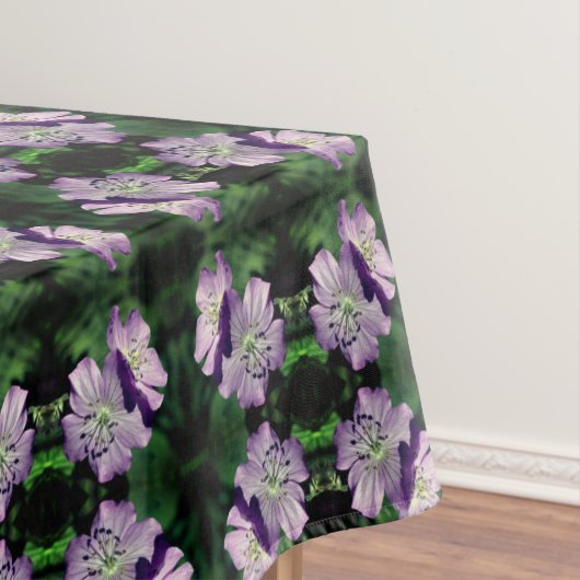 パープルゼラニウムフラワーペア抽象芸術 テーブルクロス (インサイチュ)