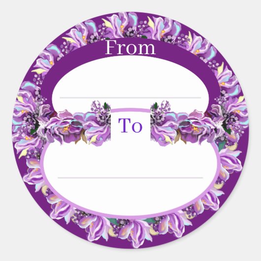 パープルソウルクラシックラウンドステッカー ラウンドシール (正面)