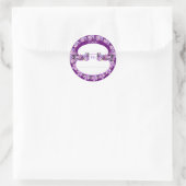 パープルソウルクラシックラウンドステッカー ラウンドシール (バッグ)