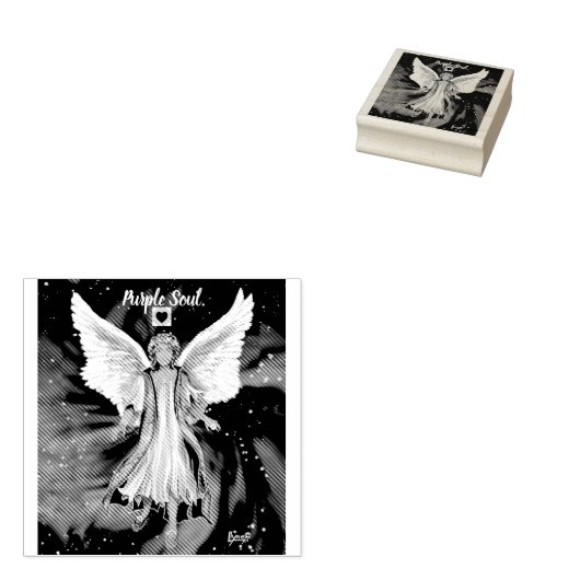 パープルソウルスカーフ ラバースタンプ (押印)