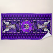 パープルソウルビーチタオル ビーチタオル (正面)