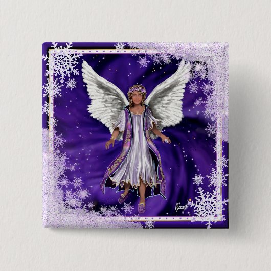 パープルソウルボタン 缶バッジ (正面)