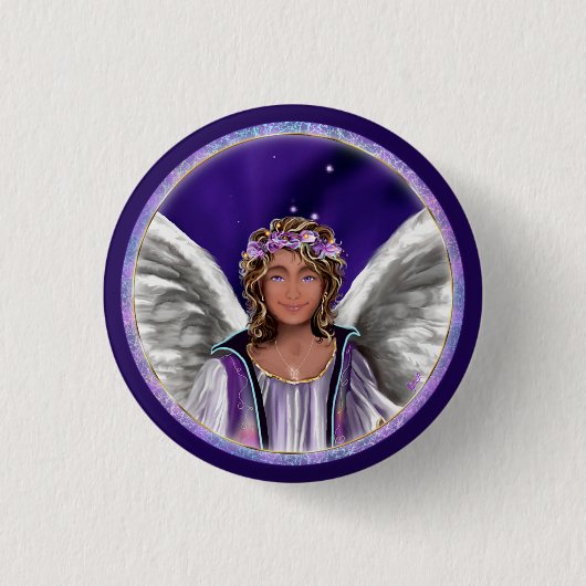 パープルソウルボタン 缶バッジ (正面)