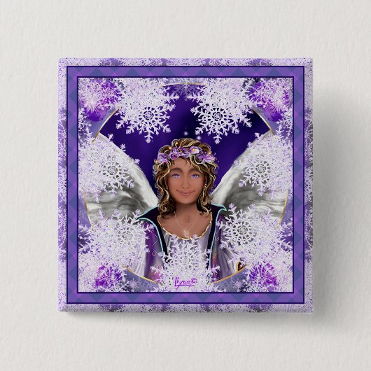 パープルソウルボタン 缶バッジ (正面)