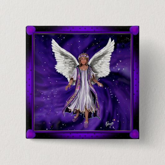 パープルソウルボタン 缶バッジ (正面)