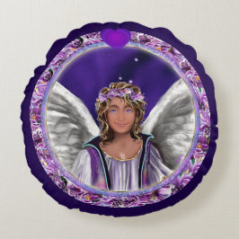 パープルソウルラウンドピロー ラウンドクッション