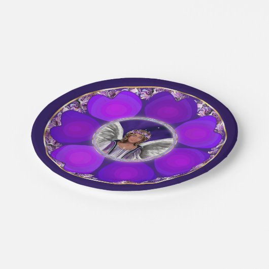 パープルソウル紙プレート ペーパープレート (アングル)