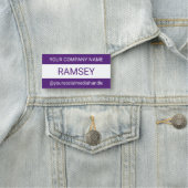 パープルソーシャルメディア名札ビジネスプロフェッショナル 名札 (インサイチュ)