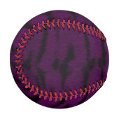 パープルタイガースキンプリント 野球ボール (正面左)
