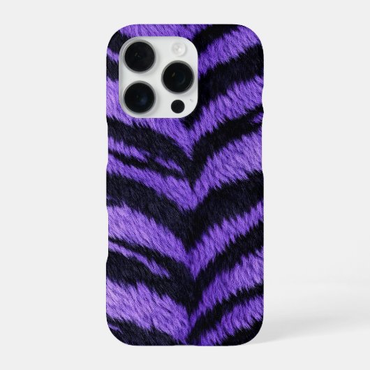 パープルタイガー革テクスチャー iPhoneケース (裏面)