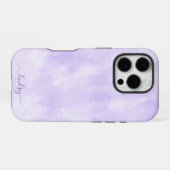 パープルタイダイ書道カスタムネーム iPhoneケース (裏面横)