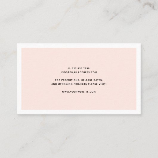 パープルタイプライター緑作家ライター 名刺 (裏面)