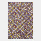 パープルタイル キッチンタオル (縦)