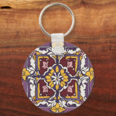 パープルタイル キーホルダー (正面)